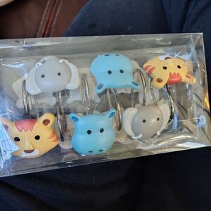 Animal Shower Curtain Hooks Set